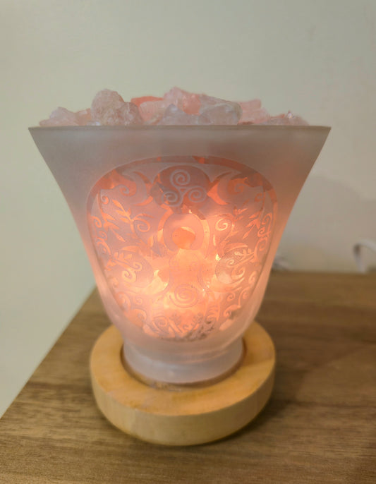 Lampe vase Quartz rose