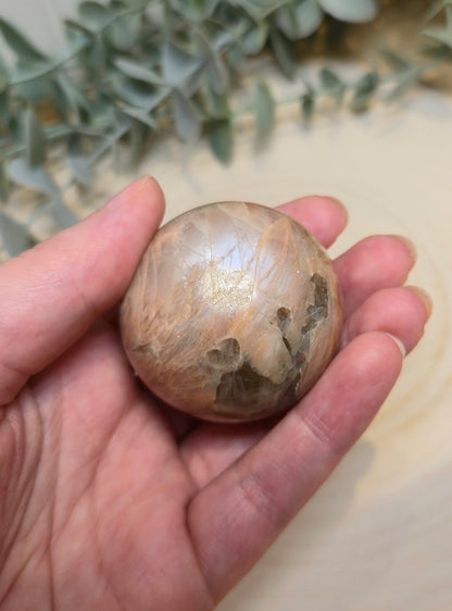 Sphère Pierre de lune pêche