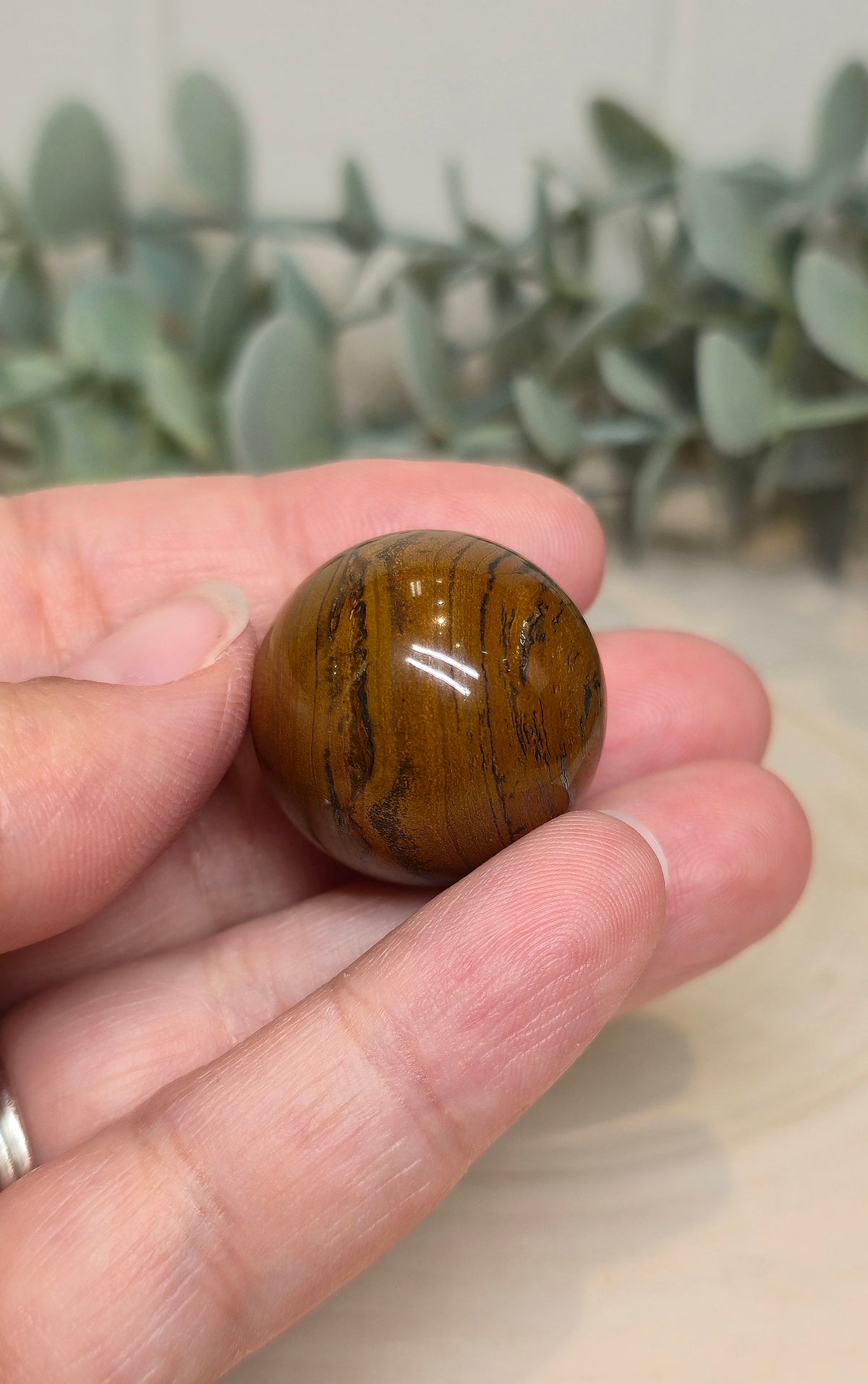 Sphère Oeil de tigre rayée