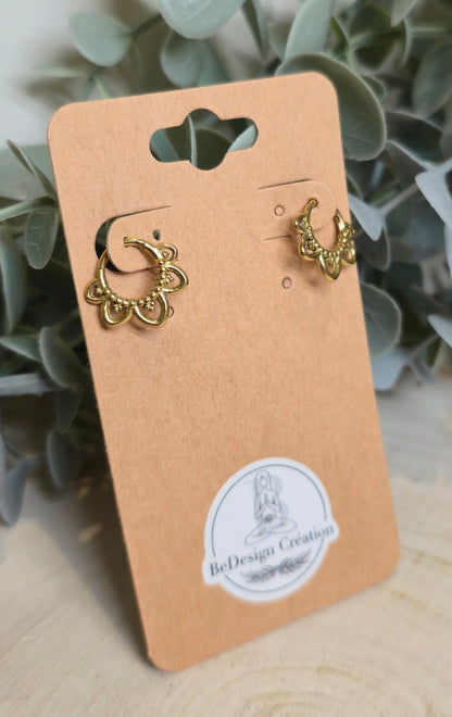 Boucles d’oreilles anneau Demi-Mandala gold 8mm