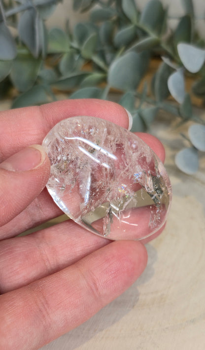 Pierre de paume en Quartz clair (extra clair)
