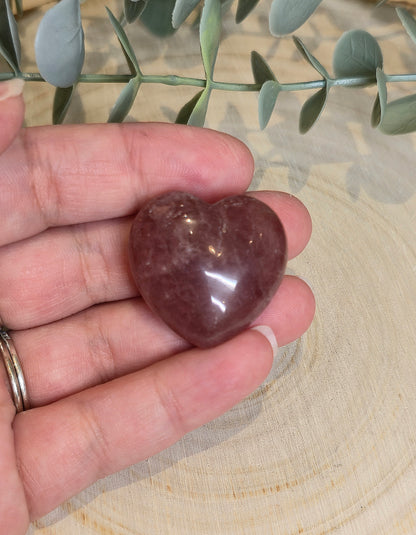 Coeur en Quartz fraise