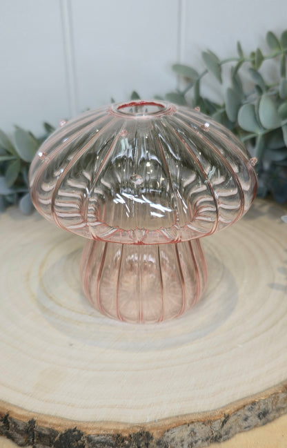 Vase champignon rose