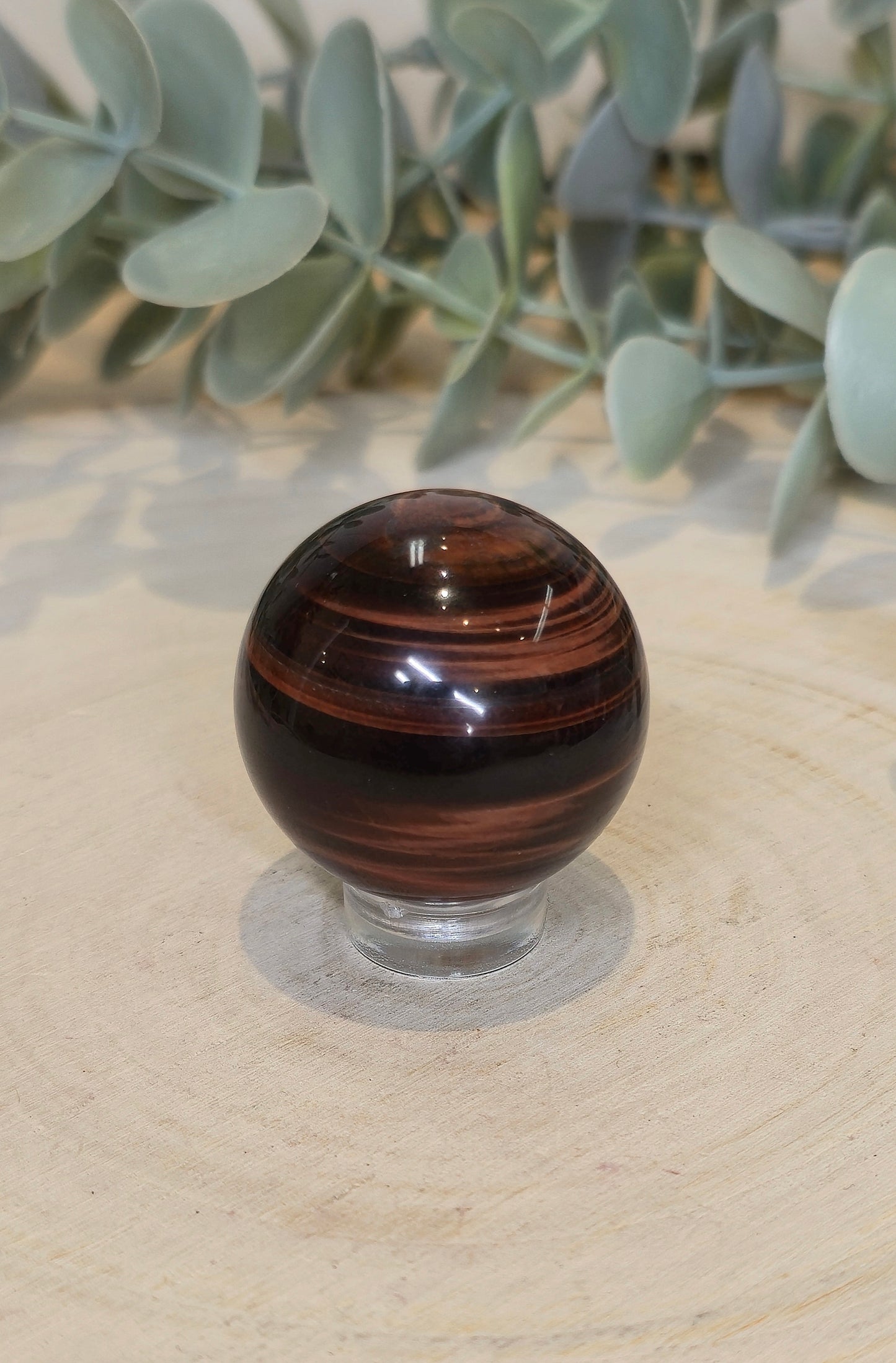 Sphère de Oeil de tigre rouge