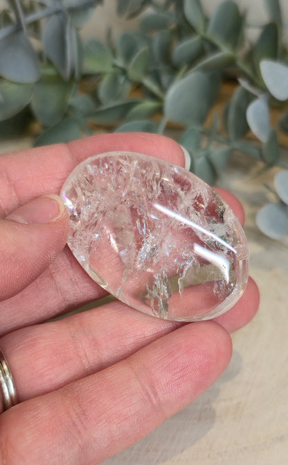 Pierre de paume en Quartz clair (extra clair)