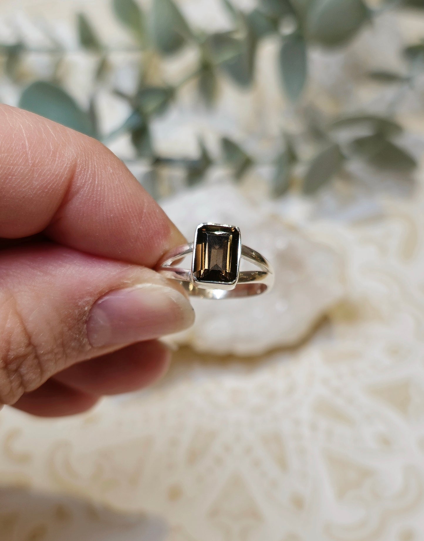 Bague Quartz fumé