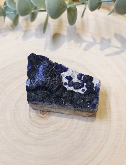 Fluorite blueberry (Bleu) brute