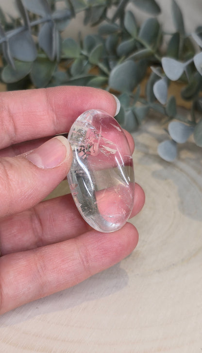 Pierre de paume en Quartz clair (extra clair)