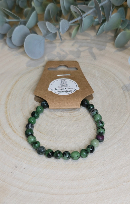 Bracelet Rubis Zoïsite 6mm