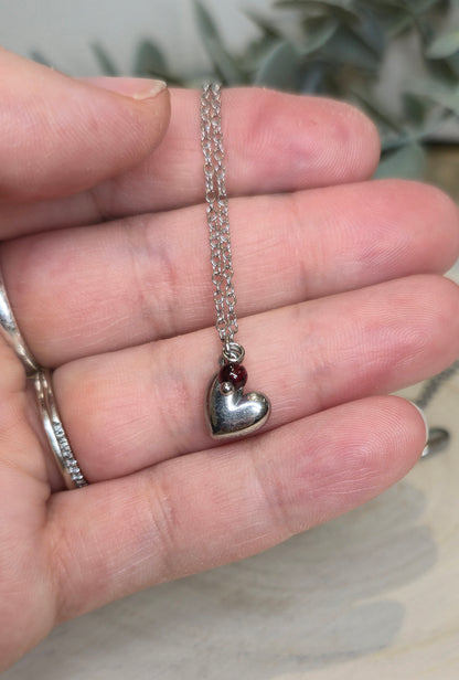Collier Coeur bombé