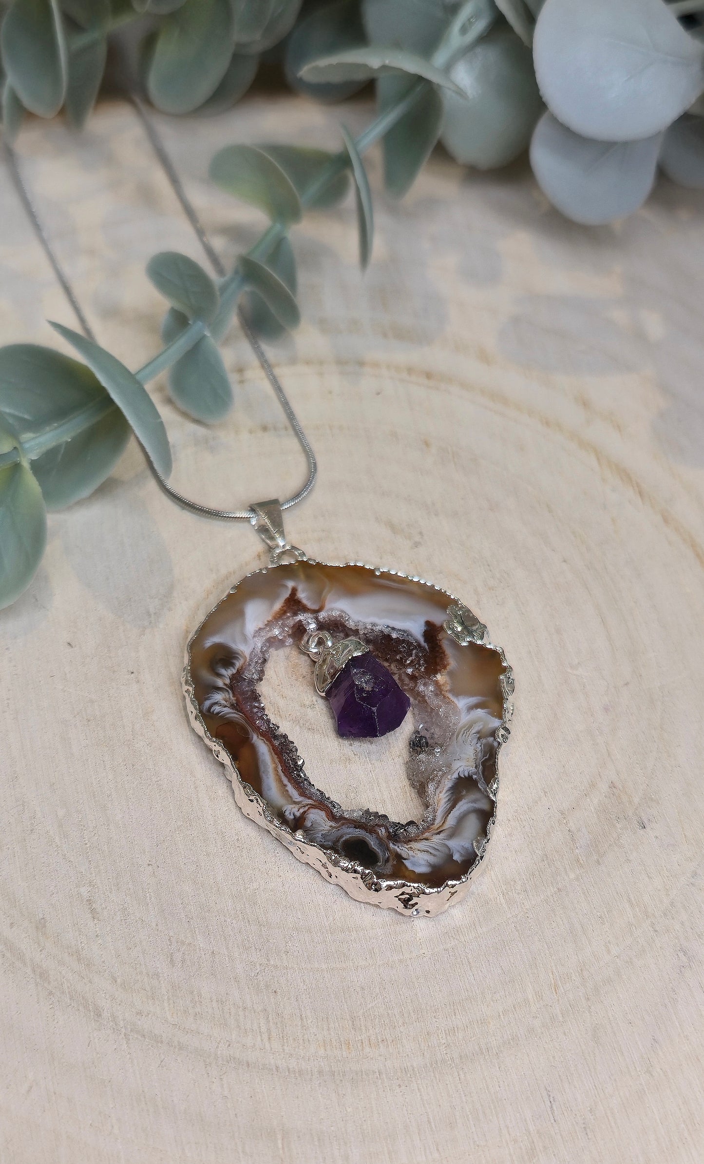 Collier Agate et Améthyste