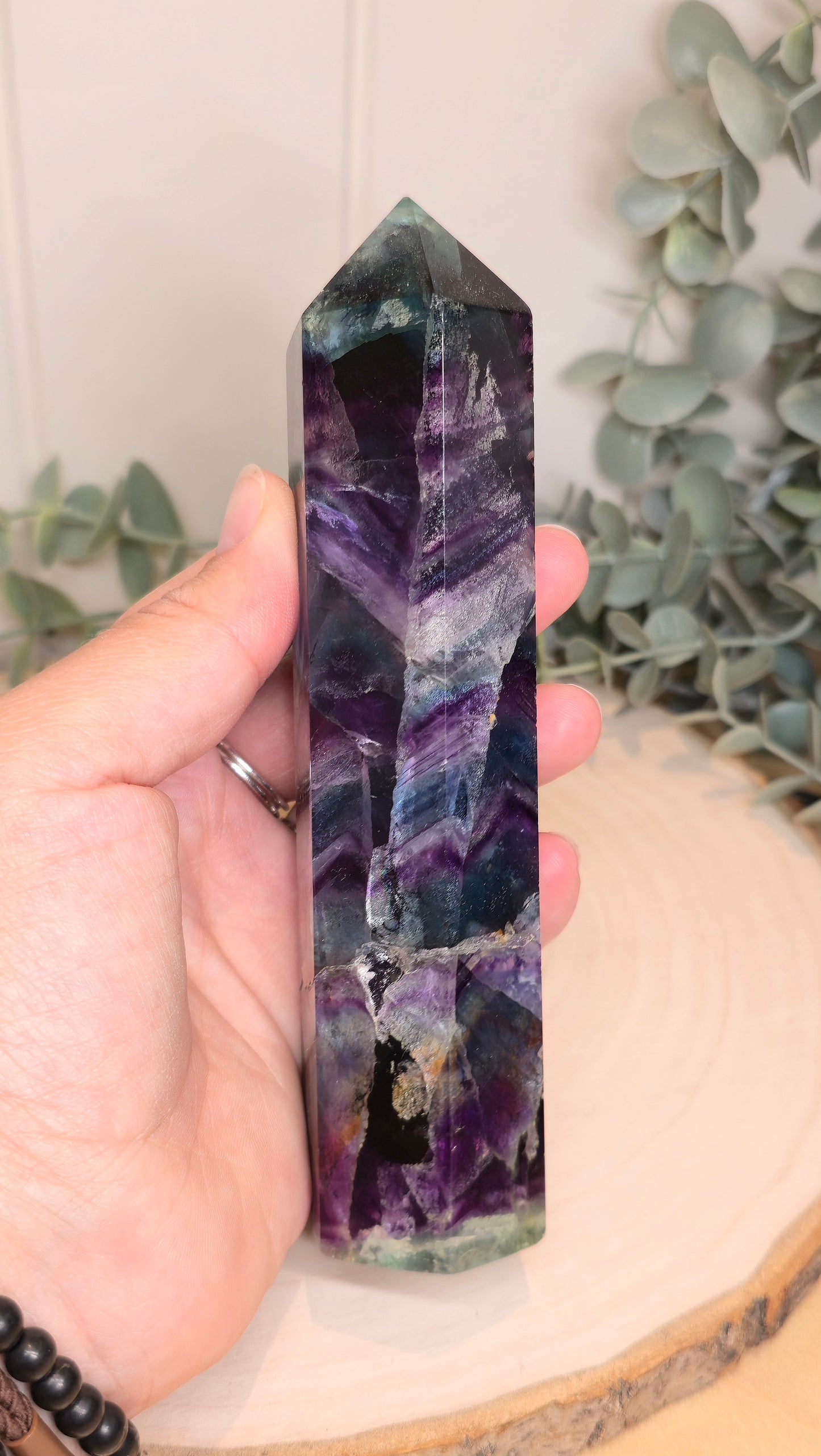 Pointe en Fluorite *réparée*