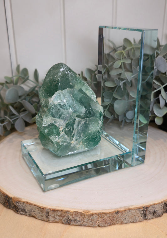 Appui livre en Fluorite brute