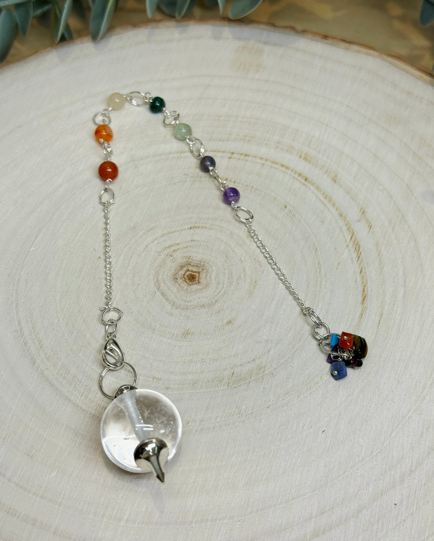 Pendule Sephoroton en Quartz clair chakras