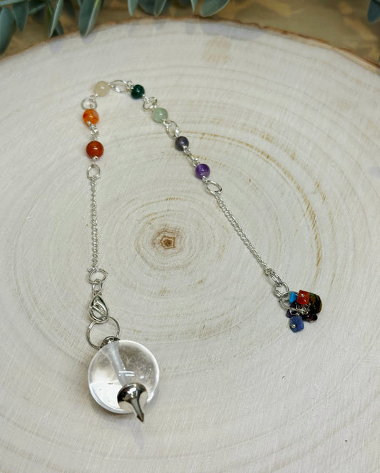 Pendule Sephoroton en Quartz clair chakras