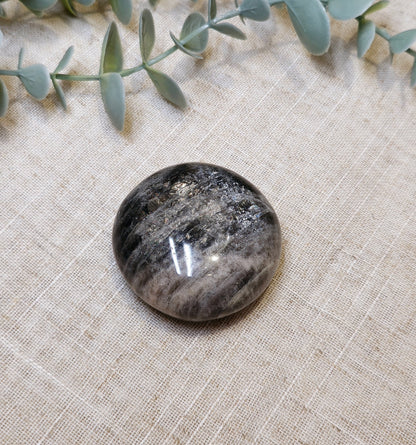 Pierre de paume en Pierre de lune noire