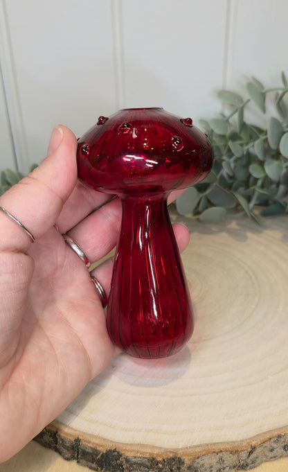 Vase champignon rouge