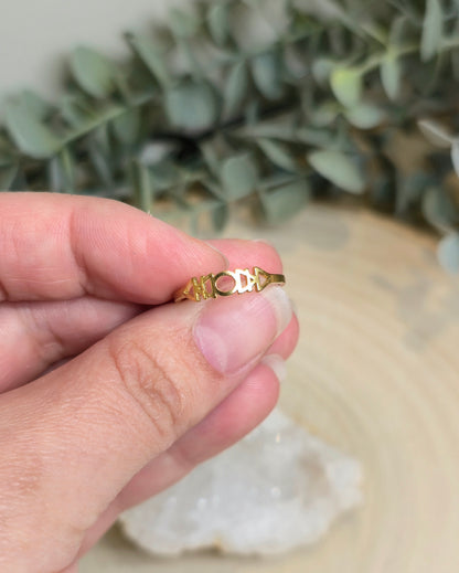 Bague 4 éléments gold