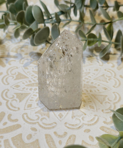 Pointe en Quartz clair craquelé