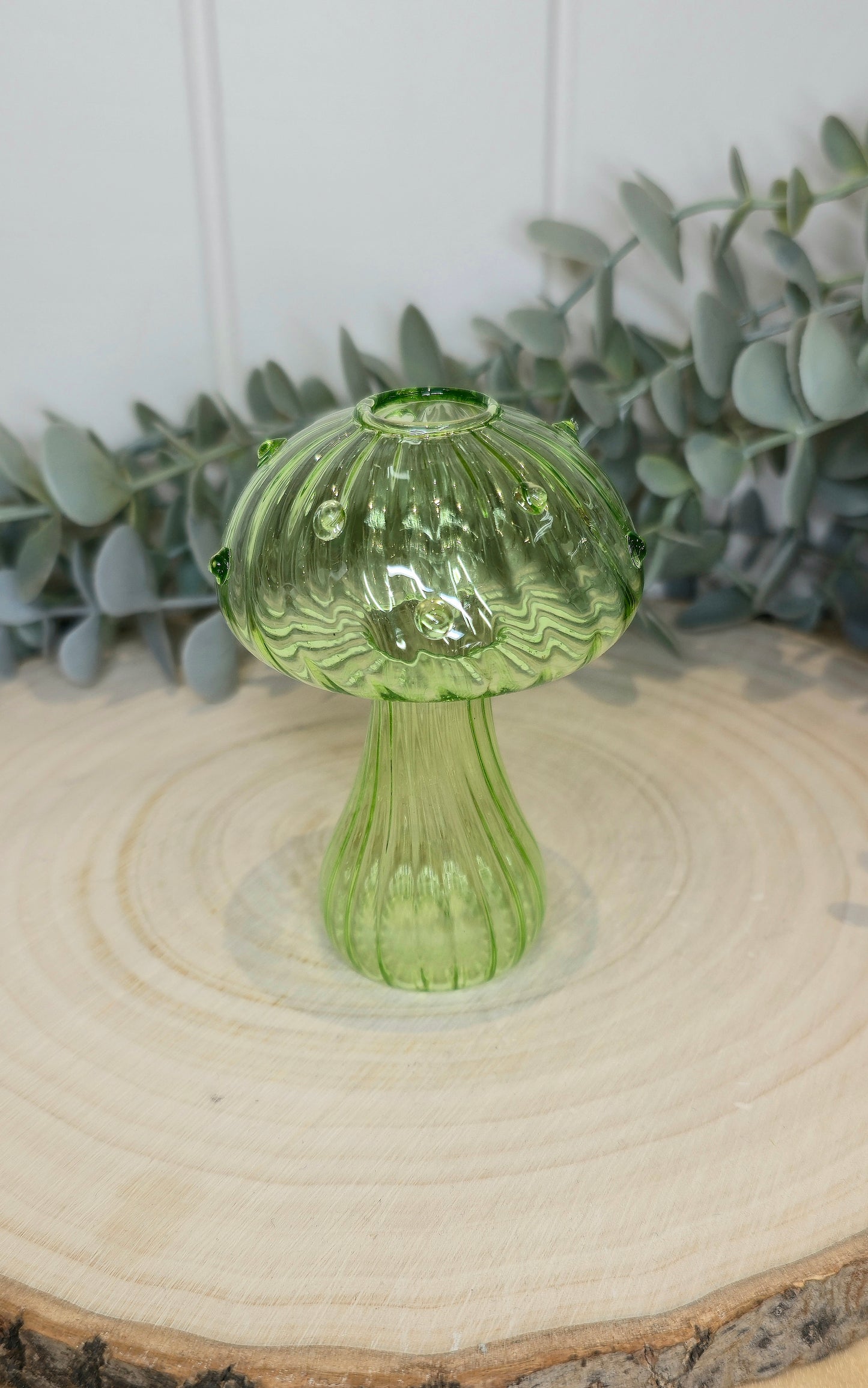Vase champignon vert