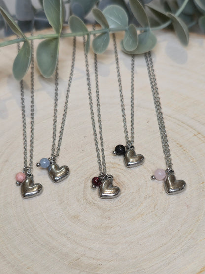 Collier Coeur bombé