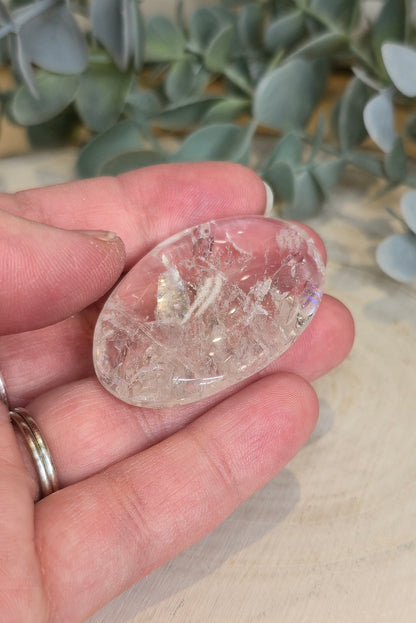 Pierre de paume en Quartz clair (extra clair)