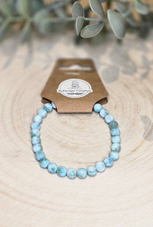 Bracelet Larimar 6,5mm