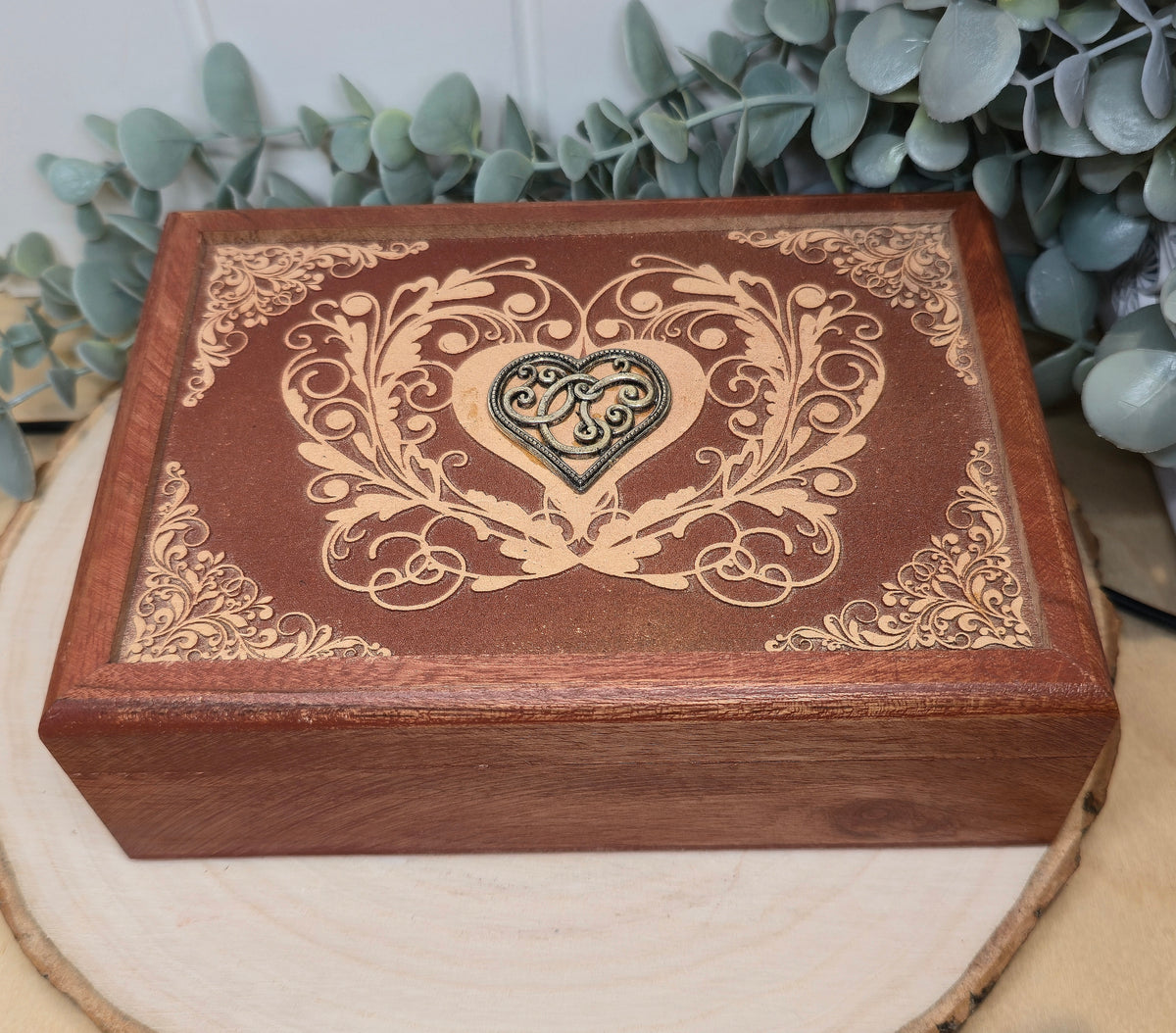 Boite en bois Coeur