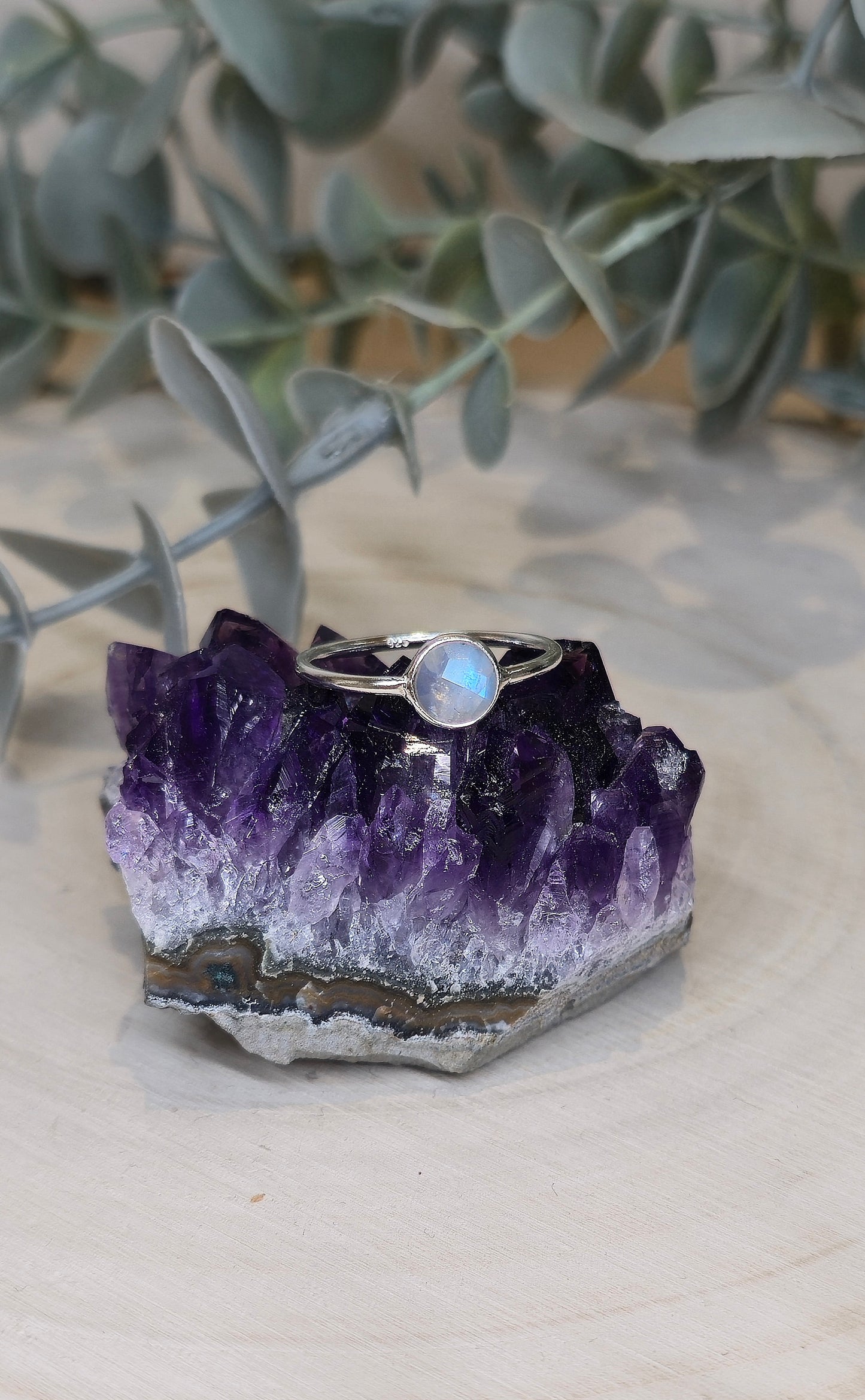 Bague ronde petit Pierre de lune