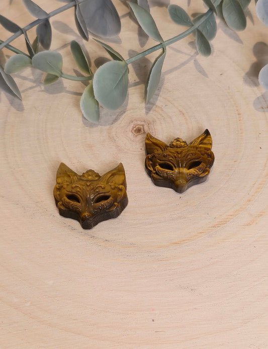 Masque de Renard en Oeil de tigre