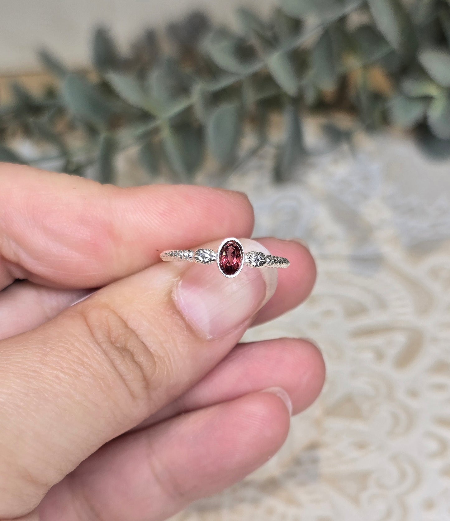 Bague Grenat ovale