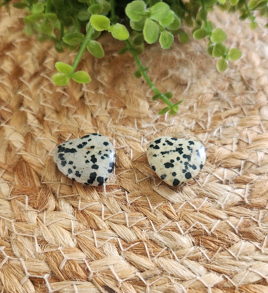 Coeur en Jaspe Dalmatien