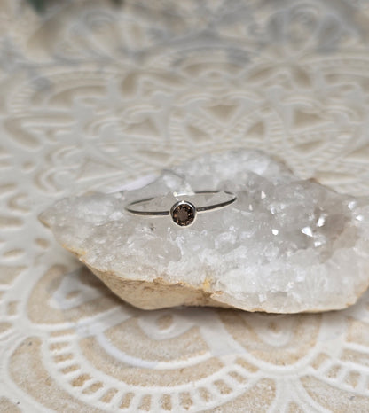 Bague Quartz fumé