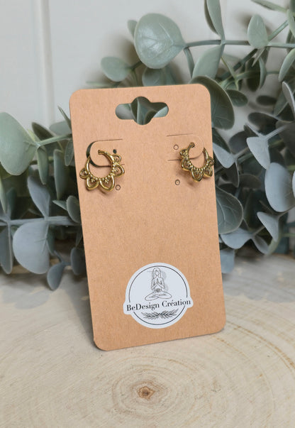 Boucles d’oreilles anneau Demi-Mandala gold 8mm