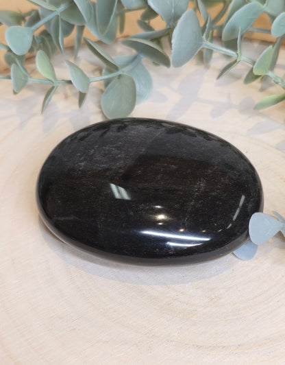 Pierre de paume Obsidienne argentée du Mexique