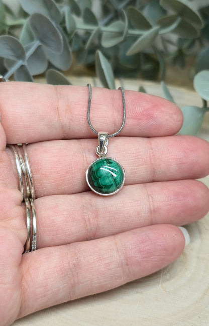 Collier Malachite rond