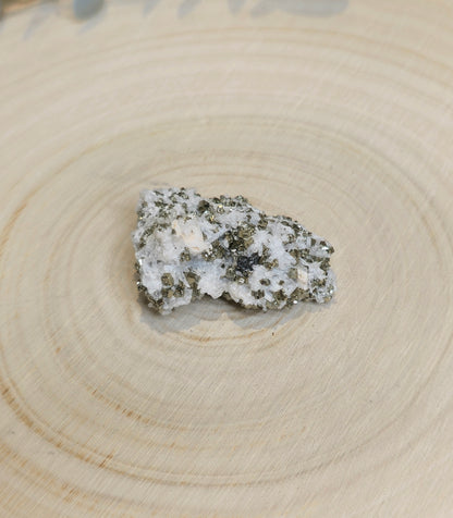Pyrite dans Quartz clair brute