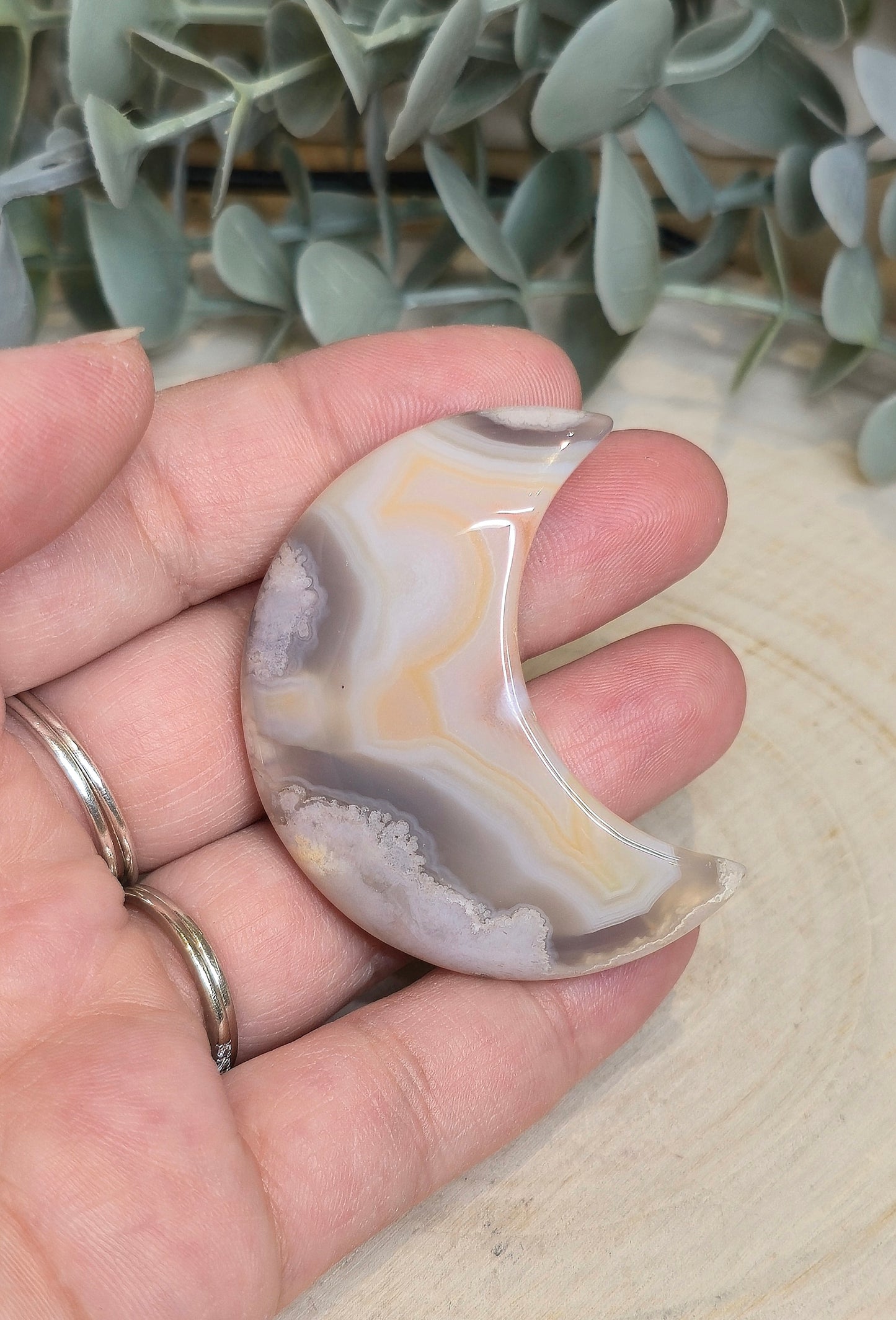 Lune Agate fleur