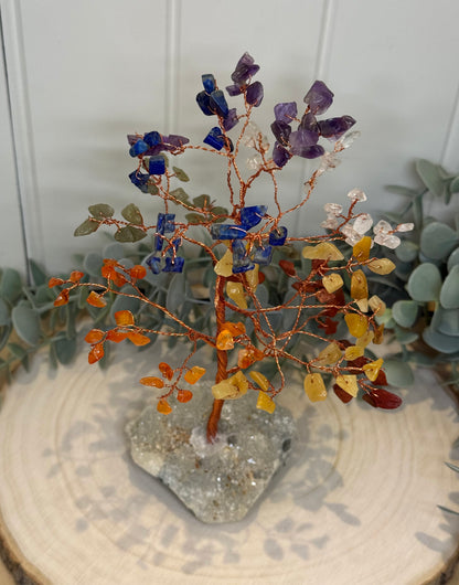 Arbre de vie Chakras avec 160 pierres sur Apophyllite