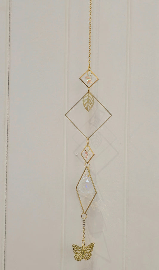 Capteur de lumière cristaux Papillon