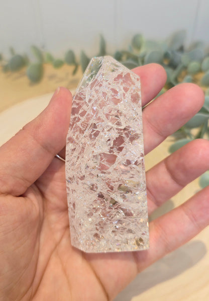 Pointe en Quartz clair craquelé
