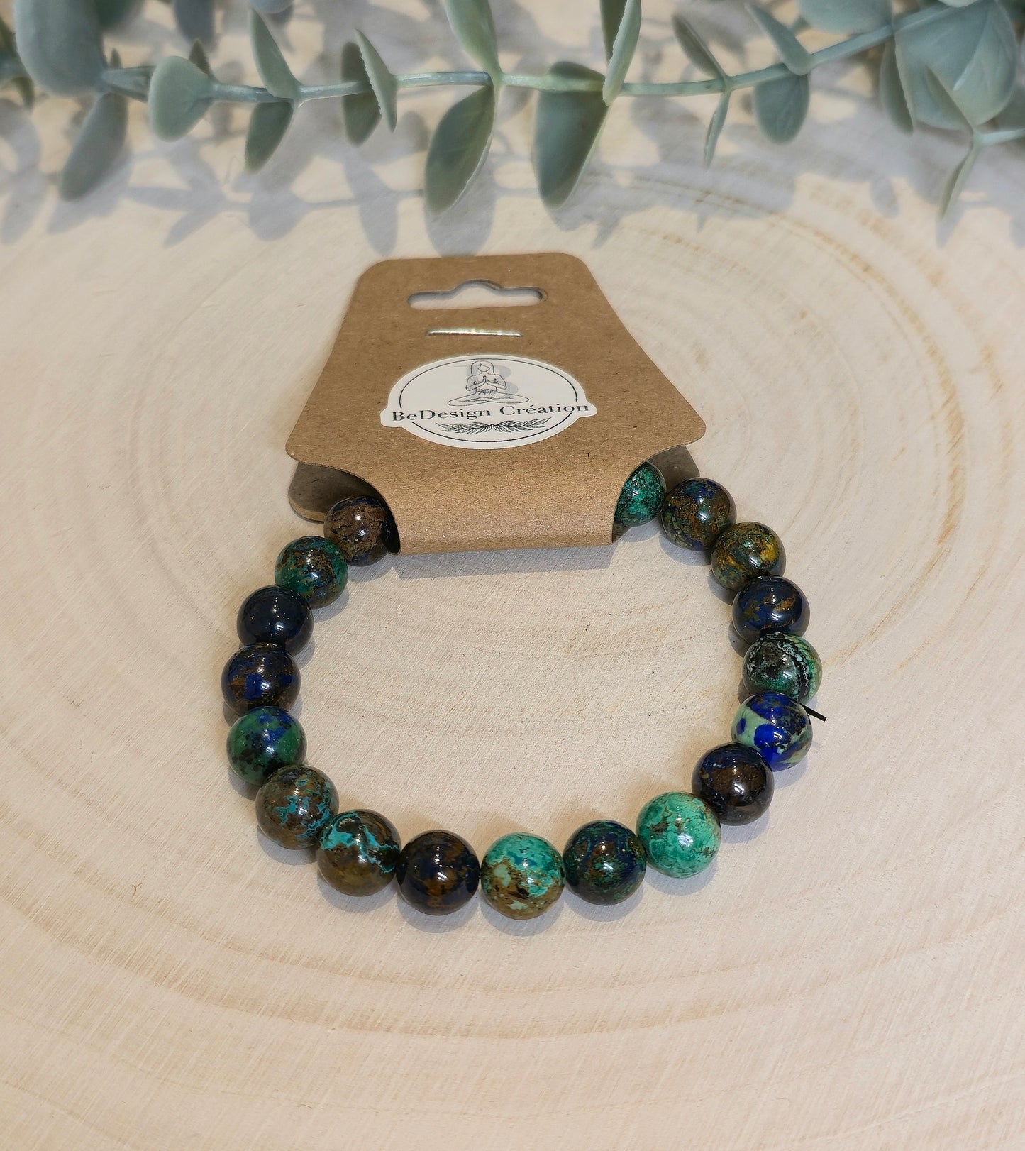 Bracelet Azurite-Malachite 8mm