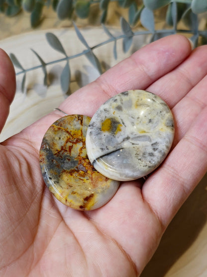 Agate fou (crazy lace) Worry stone