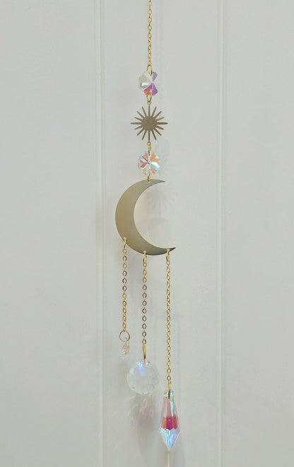 Capteur de lumière cristaux Grande lune