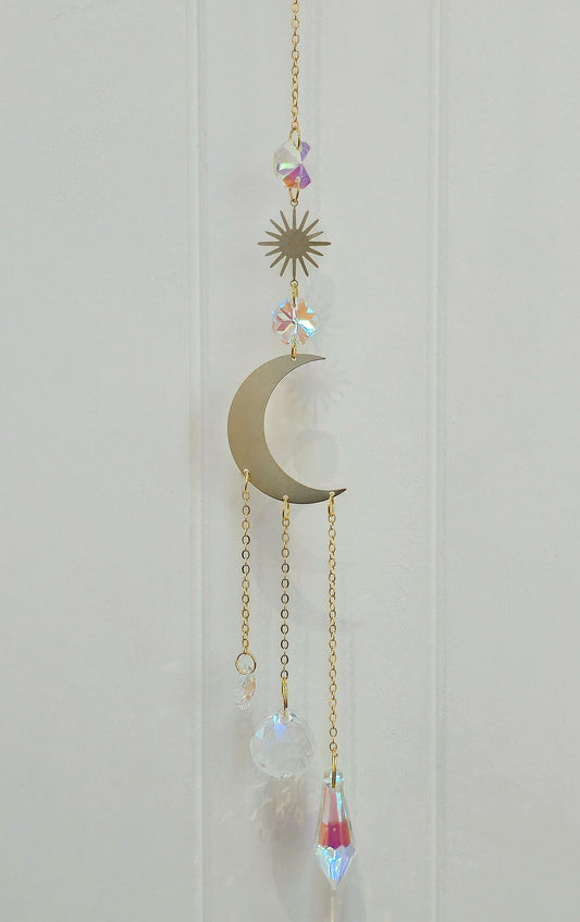 Capteur de lumière cristaux Grande lune