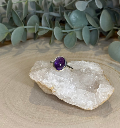 Bague Améthyste ovale