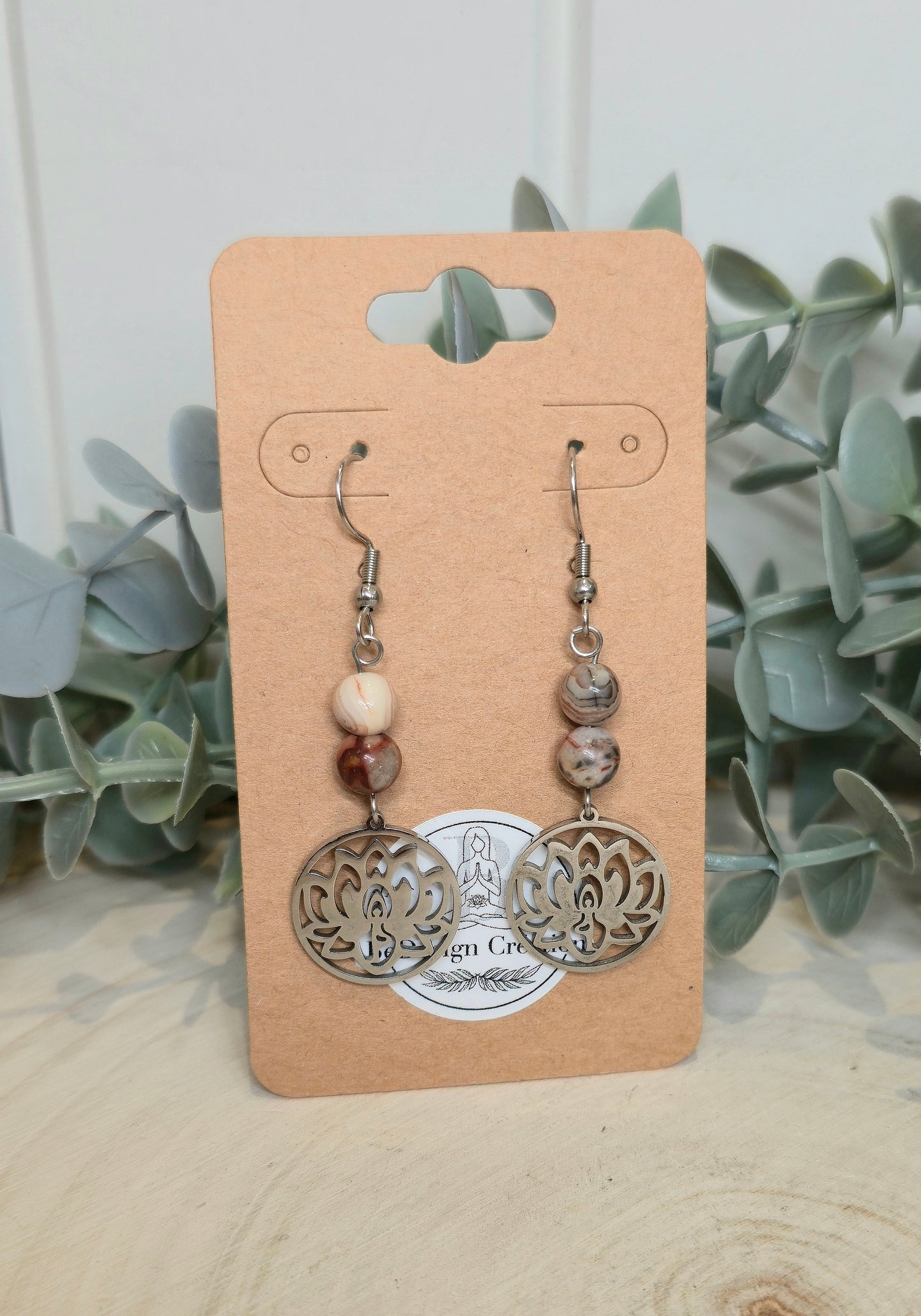 Boucles d’oreilles Lotus Agate fou