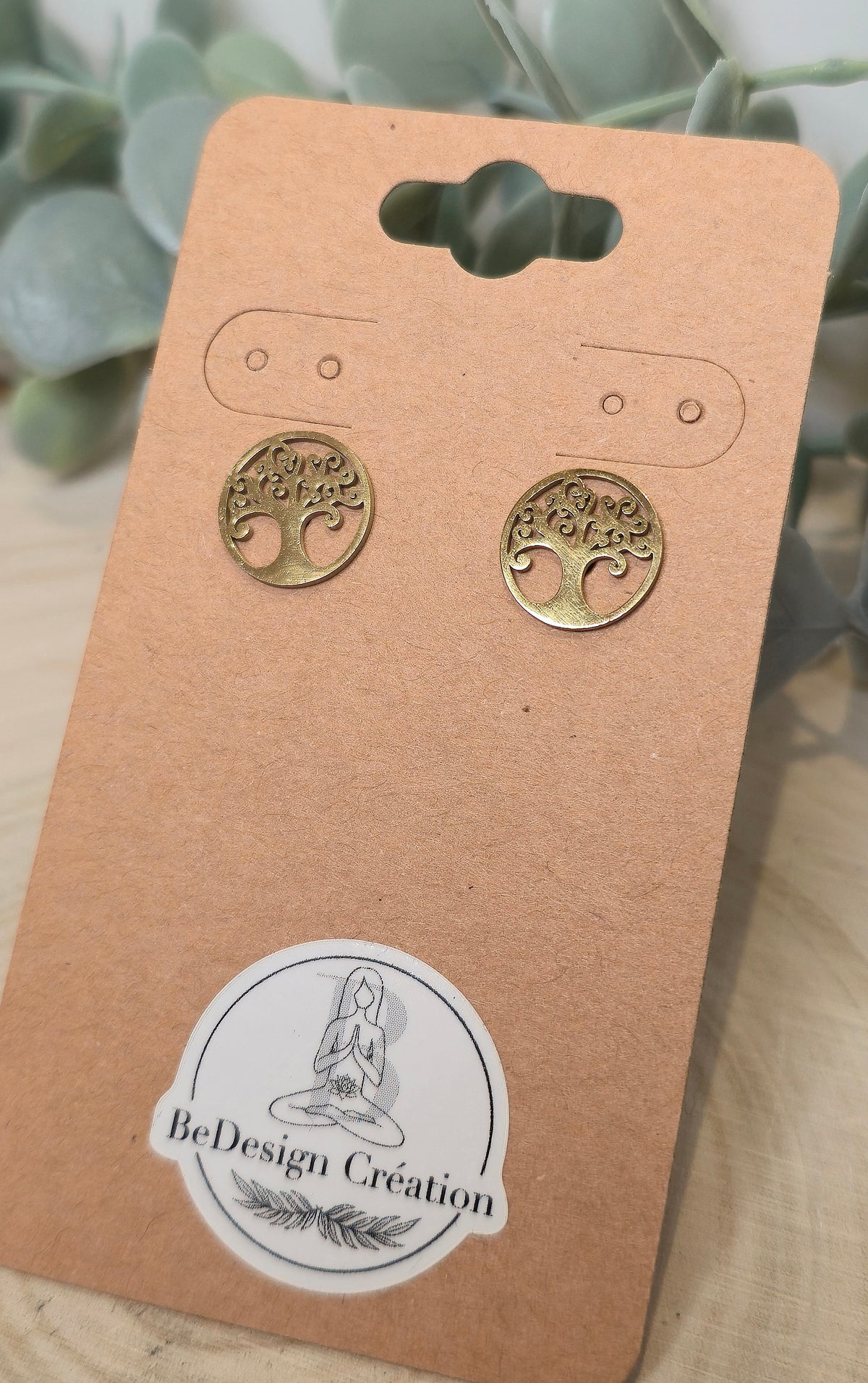 Boucles d’oreilles Arbre de vie gold