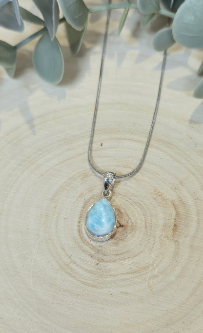 Collier Larimar en goutte