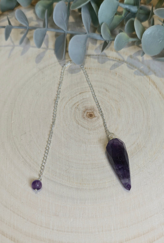 Pendule Améthyste diamand